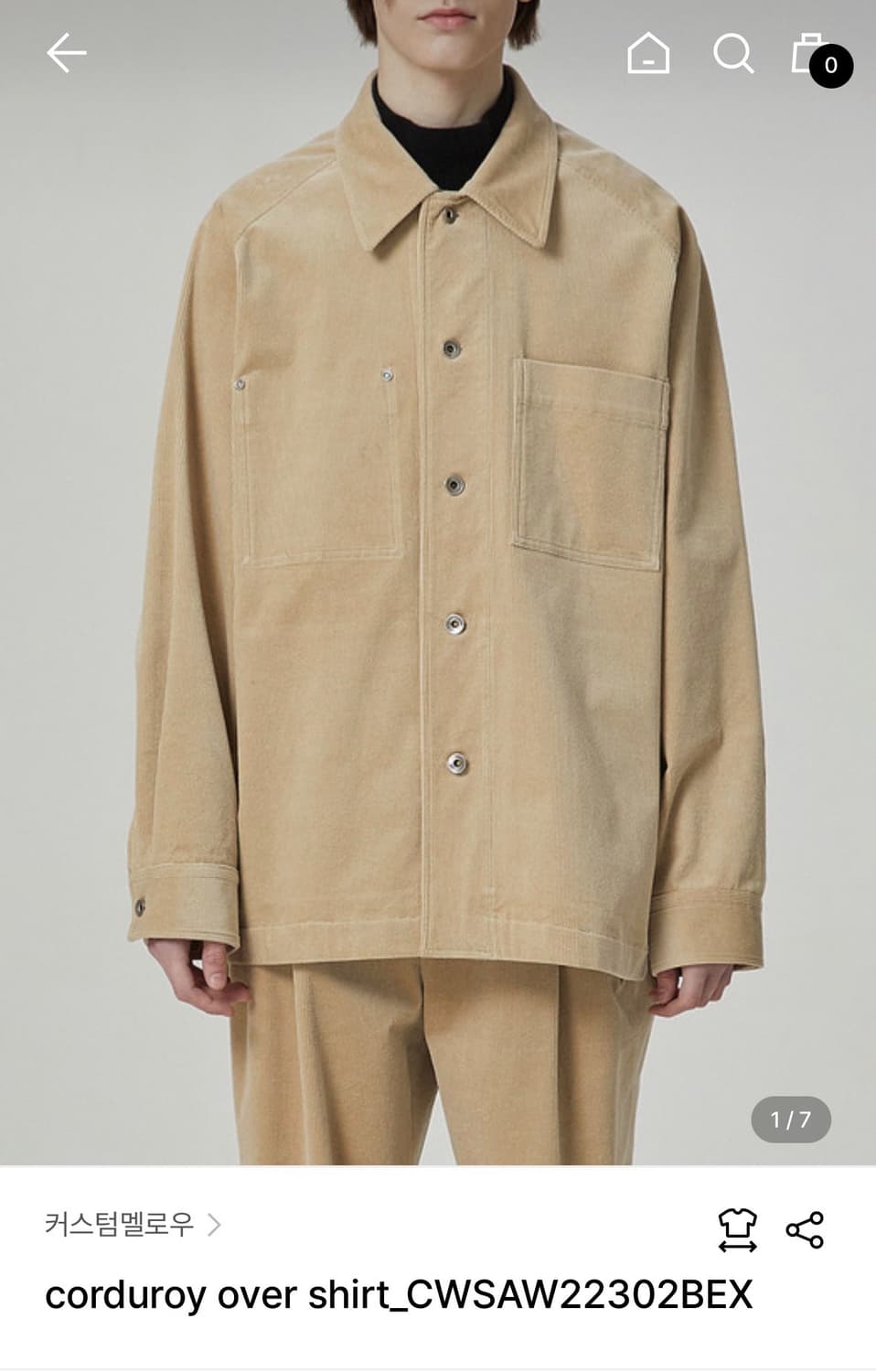 커스텀멜로우 코듀로이 셔츠 105 상품이미지1