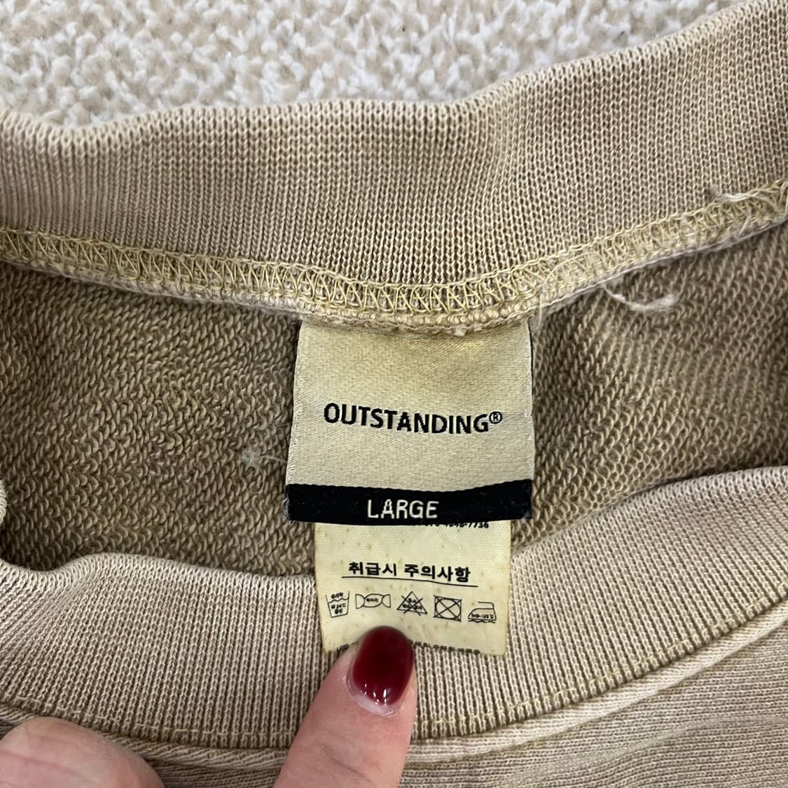 [L] 아웃스탠딩 밀 시리즈 버니 밤 맨투맨 스웻셔츠 0105M1 상품이미지2