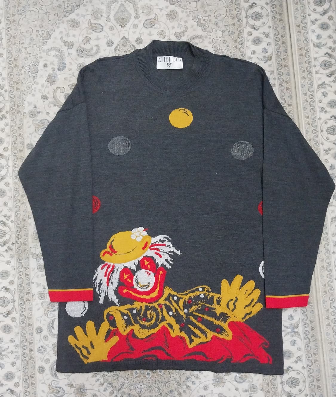 ALIBI BLU 삐에로 자수 니트 95-100 상품이미지1