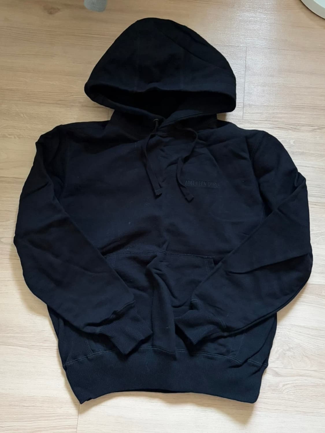 에메레온도르 토널 로고 후디 블랙 스몰 Tonal Logo Hoodie 상품이미지2