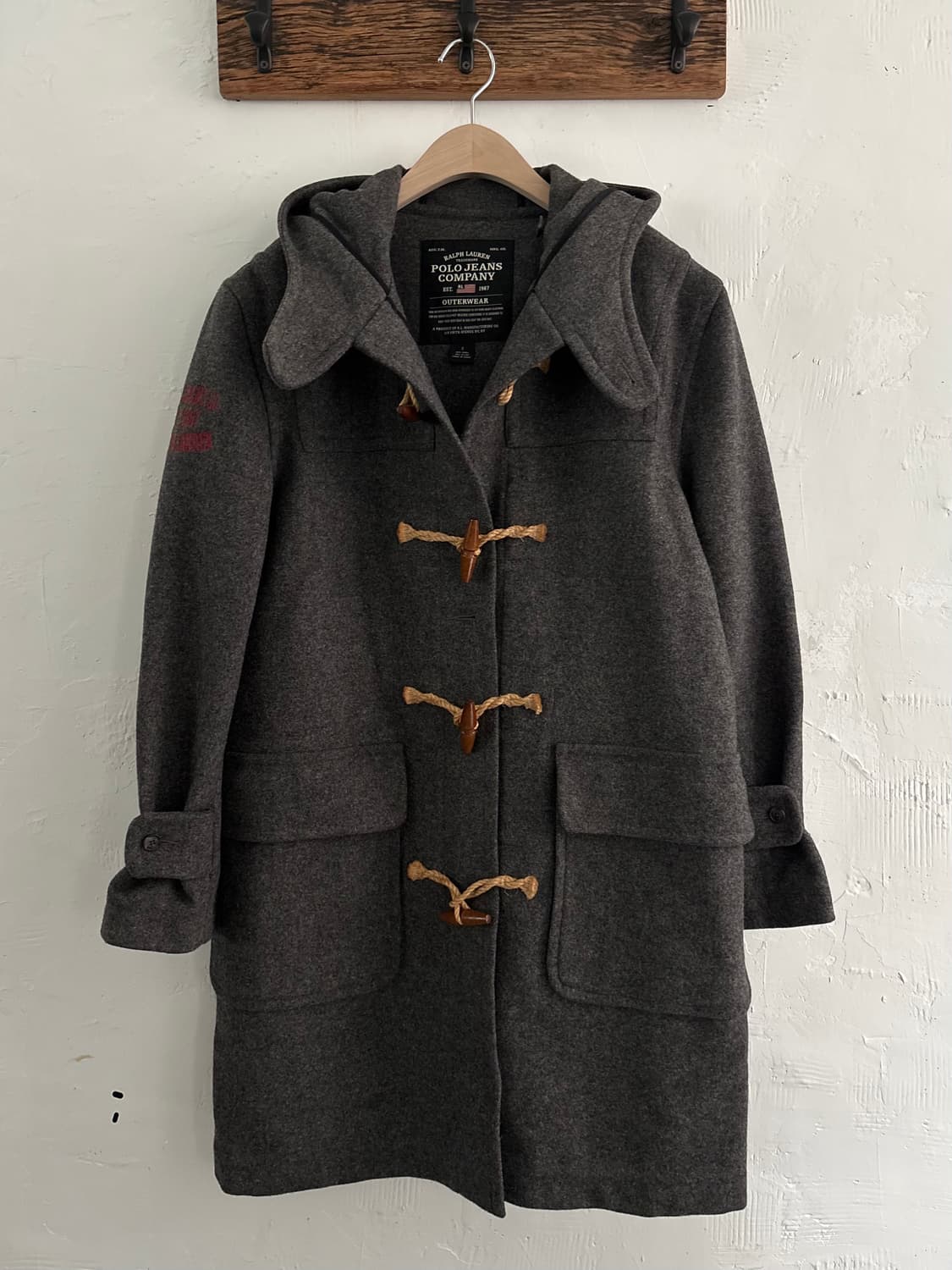 Polo Jeans 폴로진스 그레이 컬러 울 혼방 더플 코트 상품이미지4