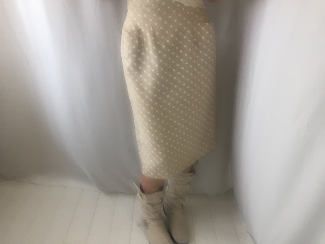 684. beige midi dot SK  상품이미지7