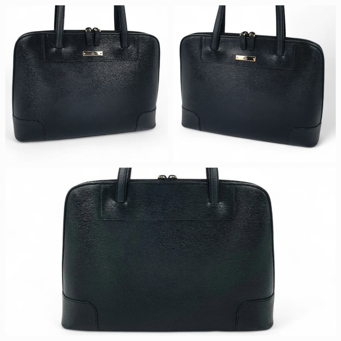 구찌 금장 블랙 가죽 숄더백 토트백 상품이미지2