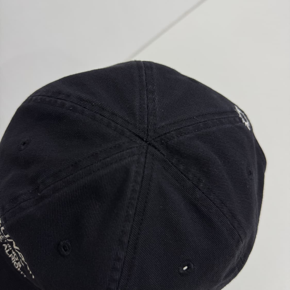 헬로선라이즈 워시드 빈티지 아치 로고 볼캡 블랙 상품이미지5