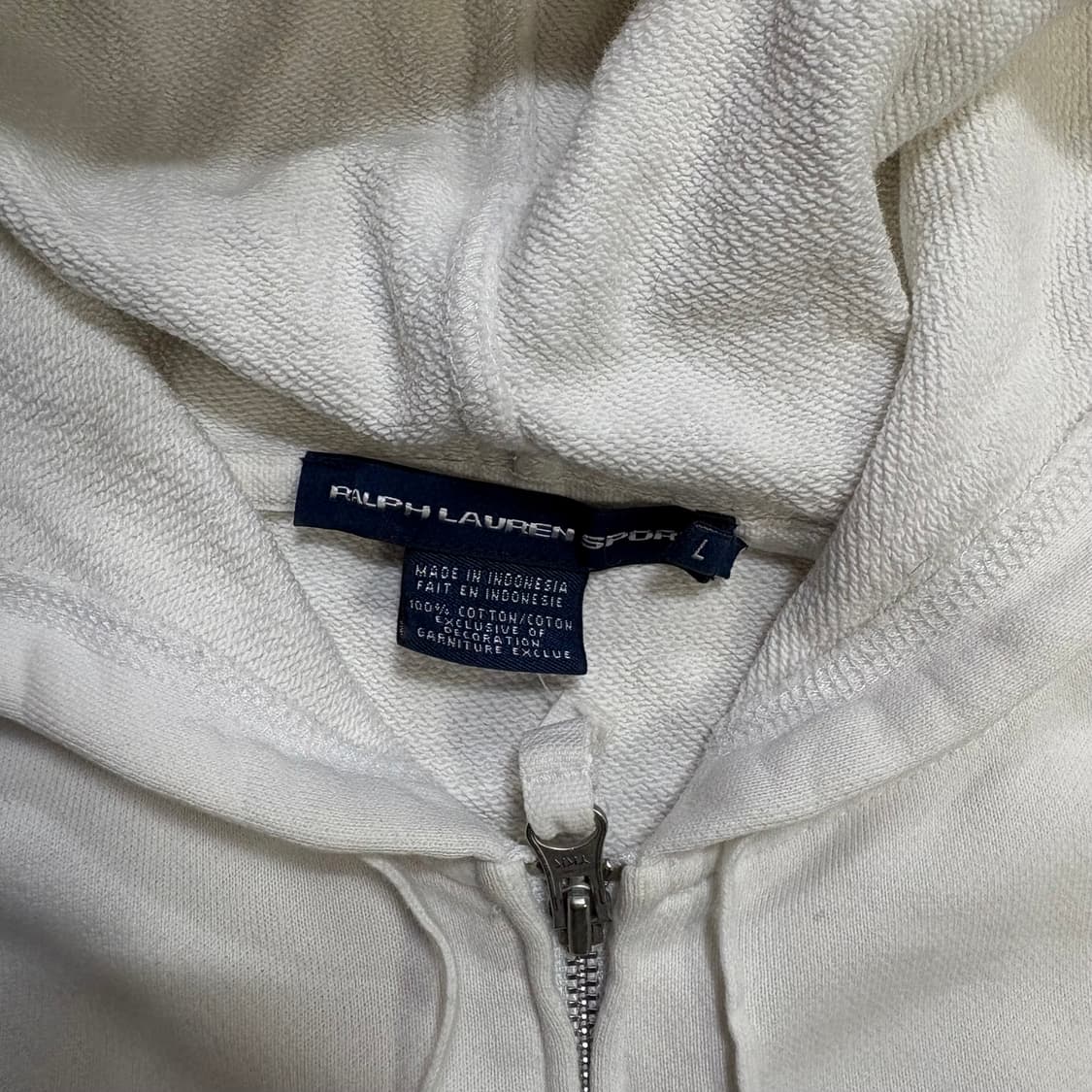 폴로 화이트 후드집업 L 상품이미지6