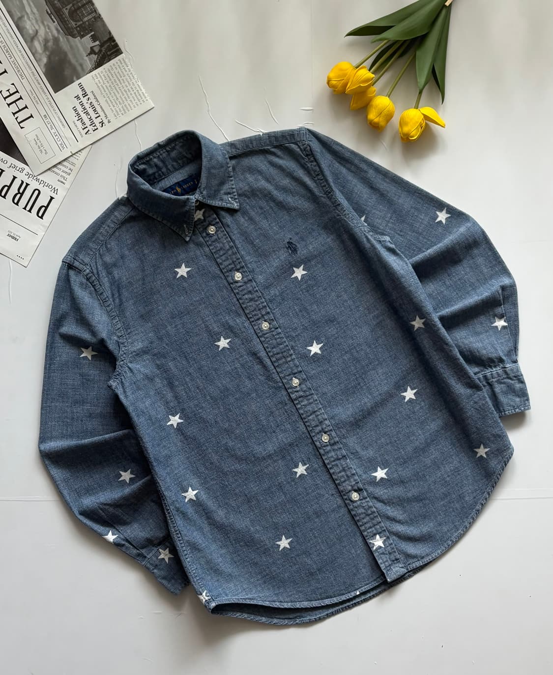 Polo 폴로랄프로렌 샴브레이 스타 셔츠 상품이미지1