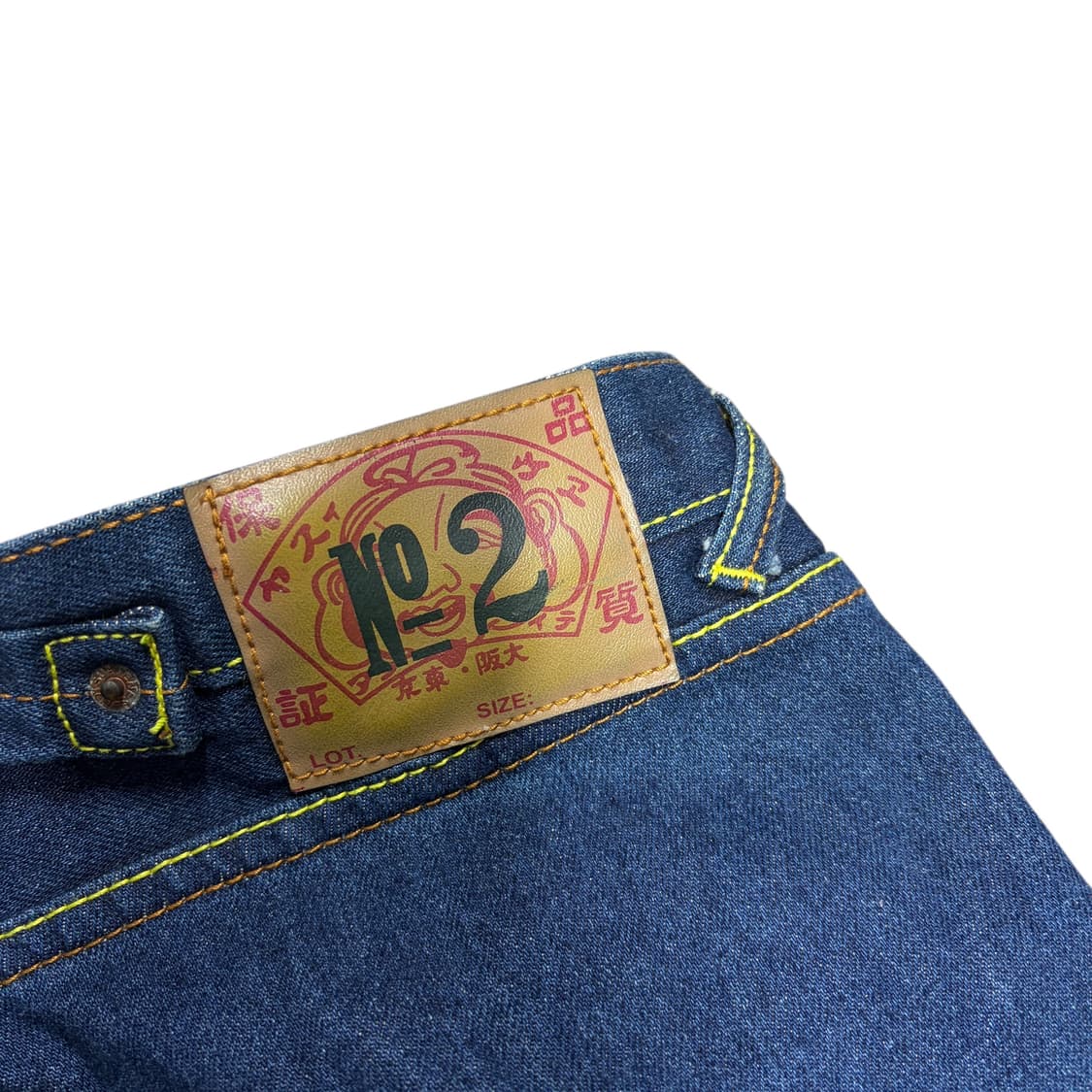 에비수(Evisu) 재팬 야마네 페이스 자수 데님 반바지 버뮤다 팬츠 상품이미지3