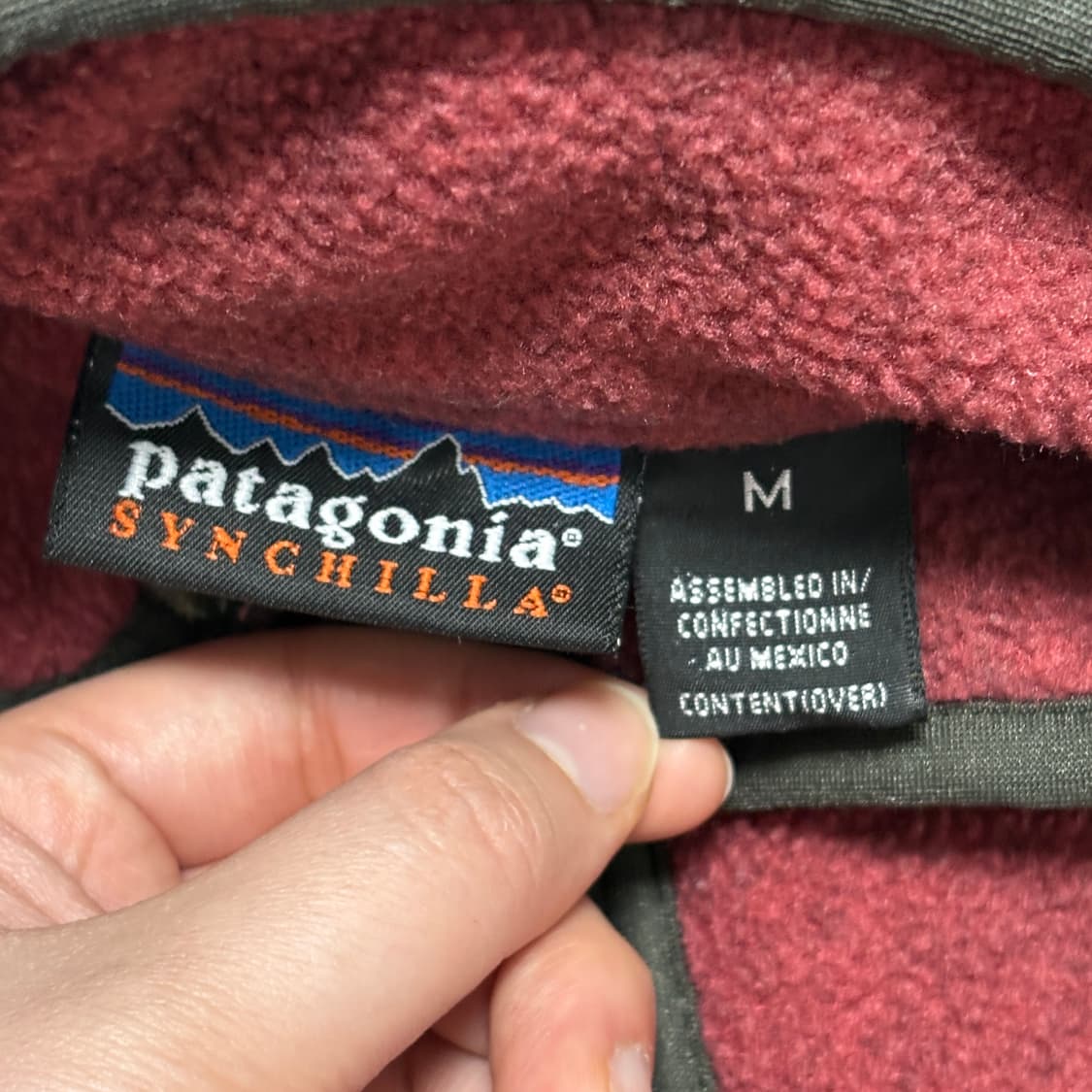 00s 파타고니아 신칠라 마수피얼 하프집업 버건디 상품이미지4
