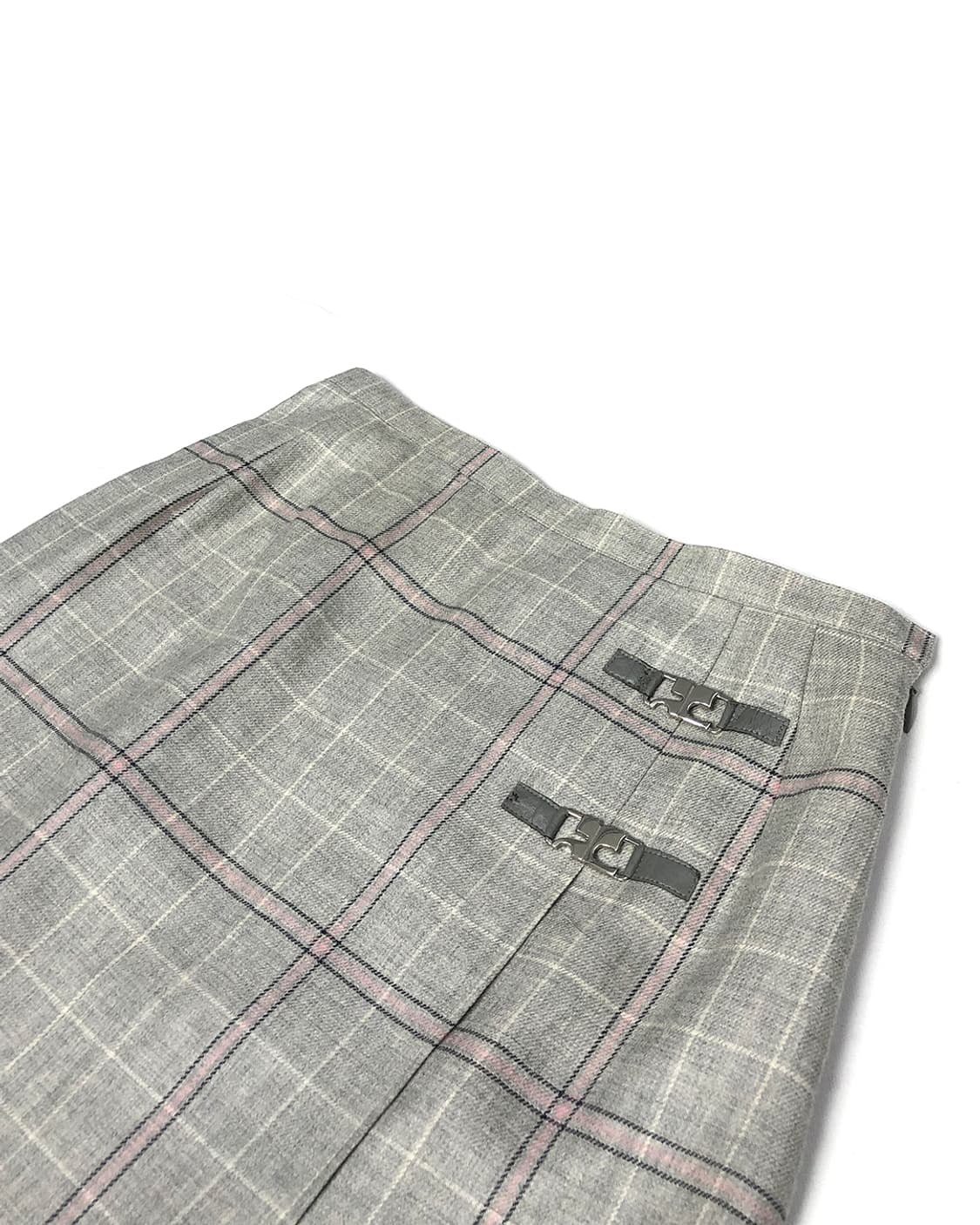 Courreges 체크 미디 스커트  상품이미지4