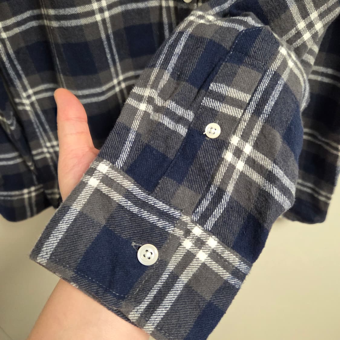 A.ECRU 재팬 플란넬 체크 셔츠 L(100) 상품이미지4