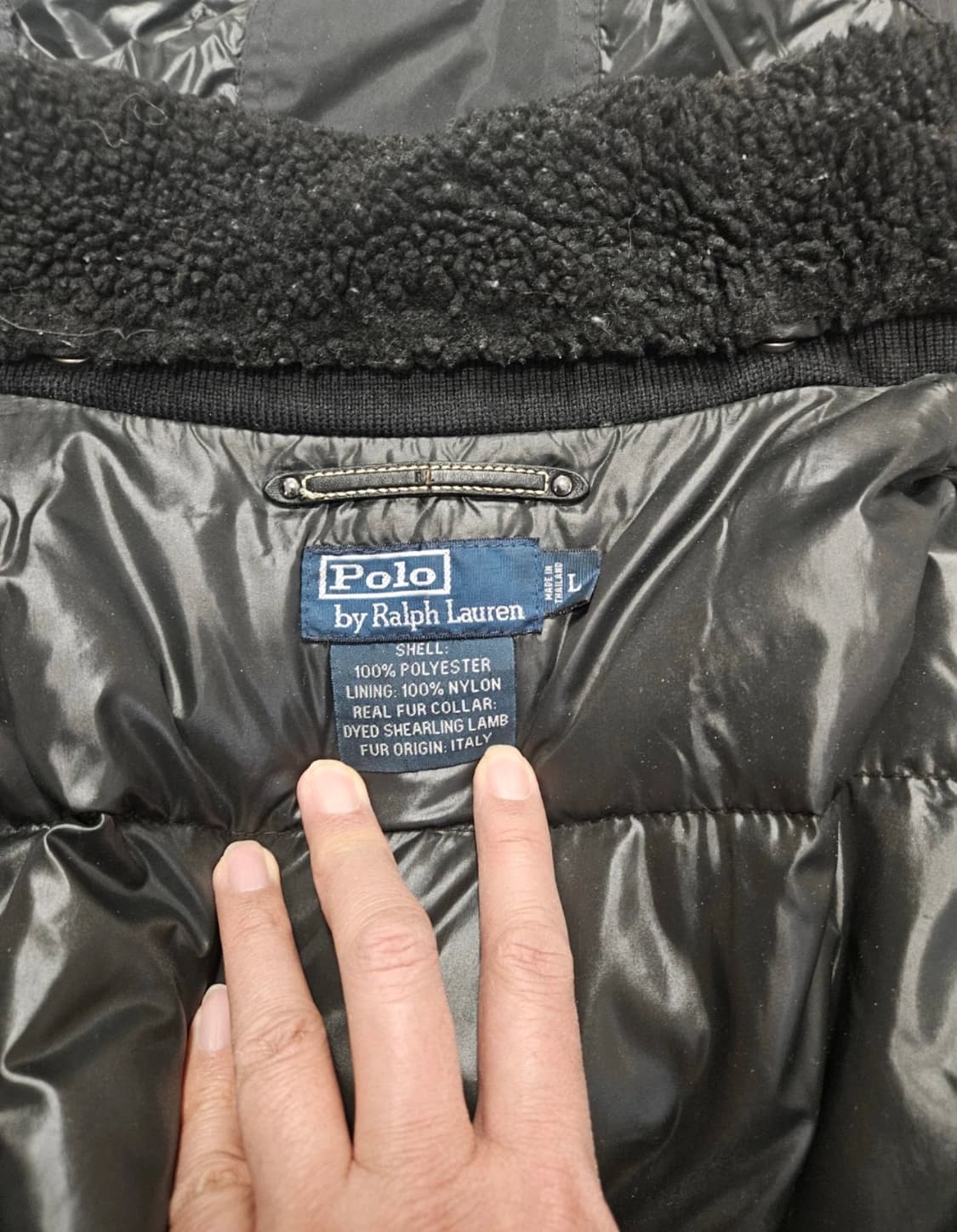 폴로 랄프로렌 양털 카라 헌팅 다운 자켓 L 100-105 상품이미지4