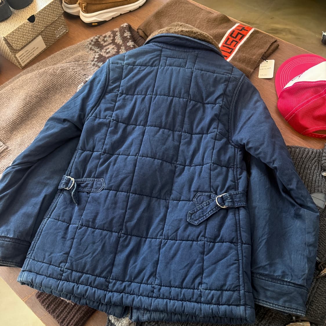 90S 아르마니 진스 이탈리아생산 탈부착 퍼카라 람포지퍼 퀼팅 자켓 상품이미지4