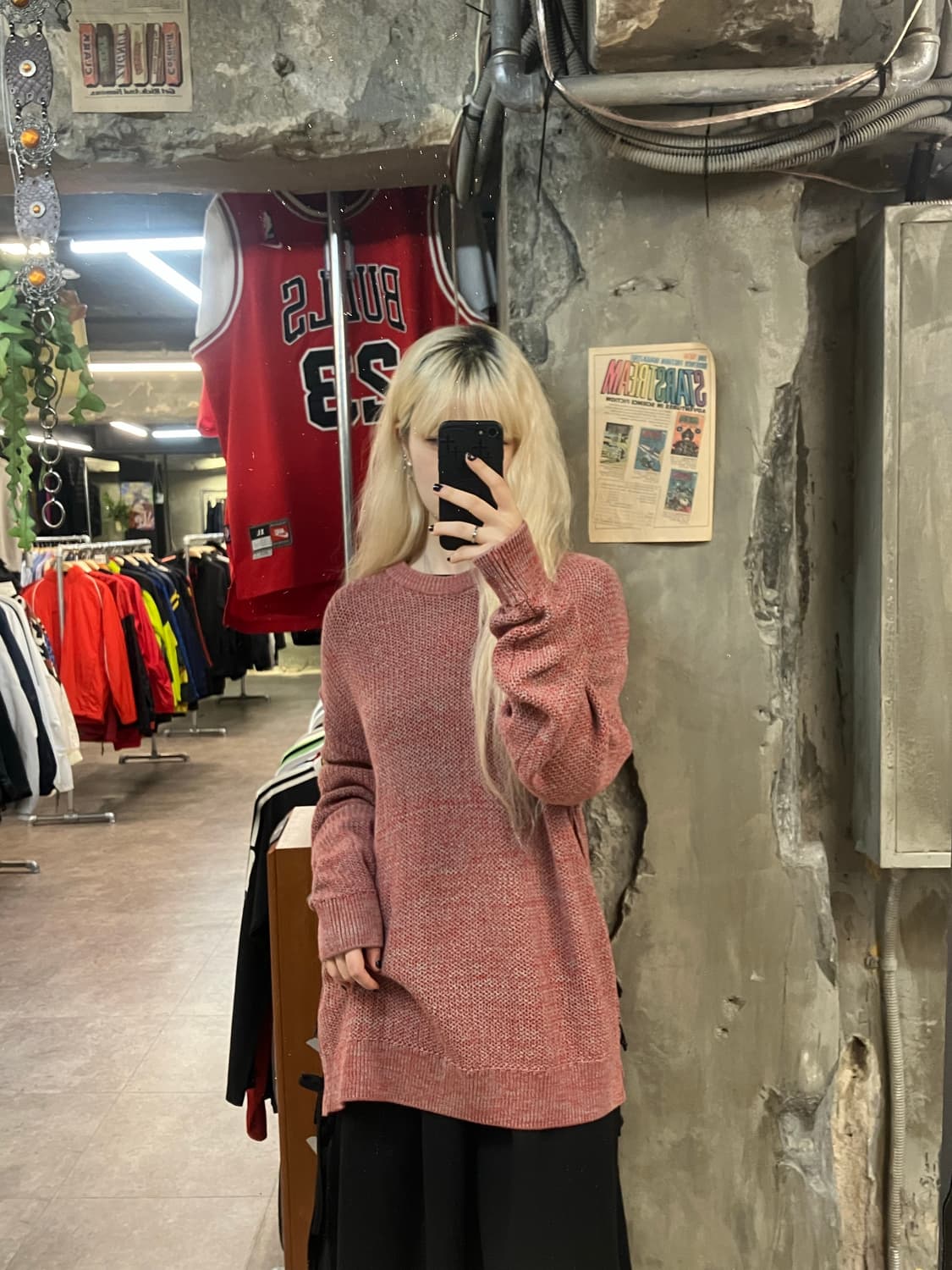 언어펙티드 니트 레드 M  #csz1910  상품이미지2