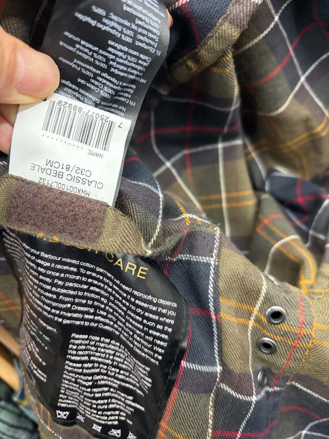 바버 비데일 왁스 자켓 올리브 상품이미지7