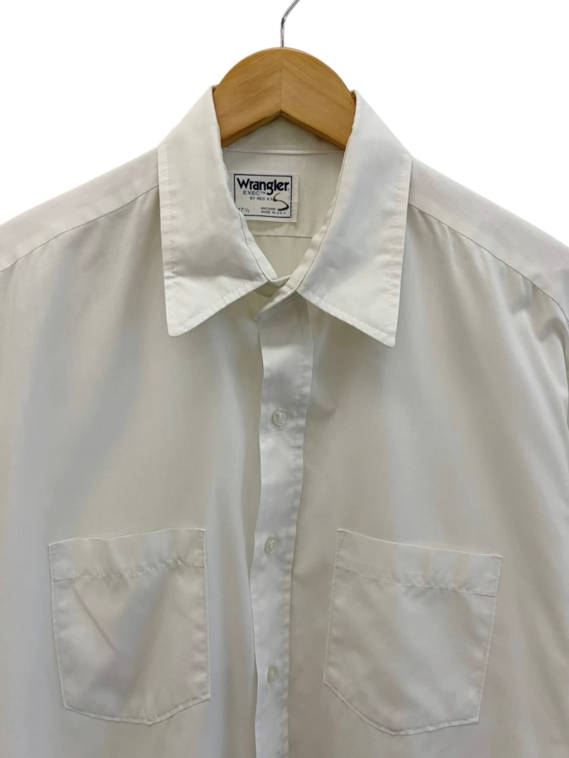 90년대 랭글러 투포켓 반팔 셔츠 화이트 (115~120) 상품이미지2