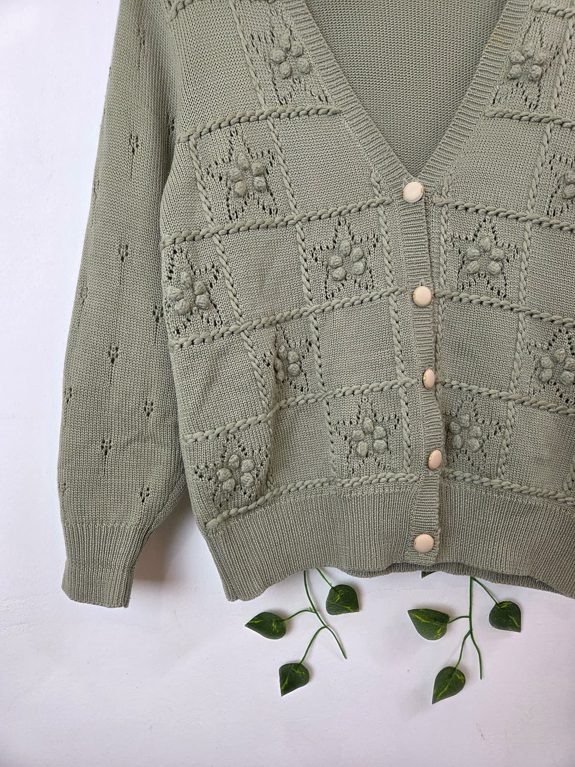 뮤트 민트 가디건 상품이미지3