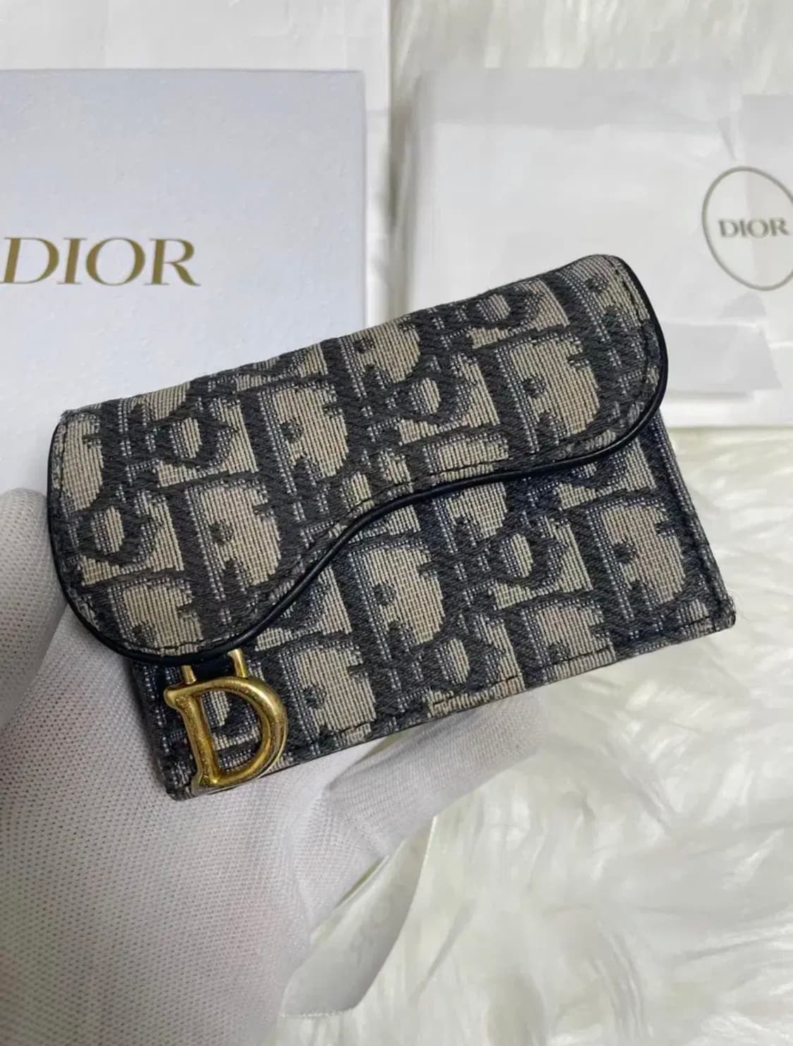 디올 오블리크 새들 카드지갑 상품이미지1