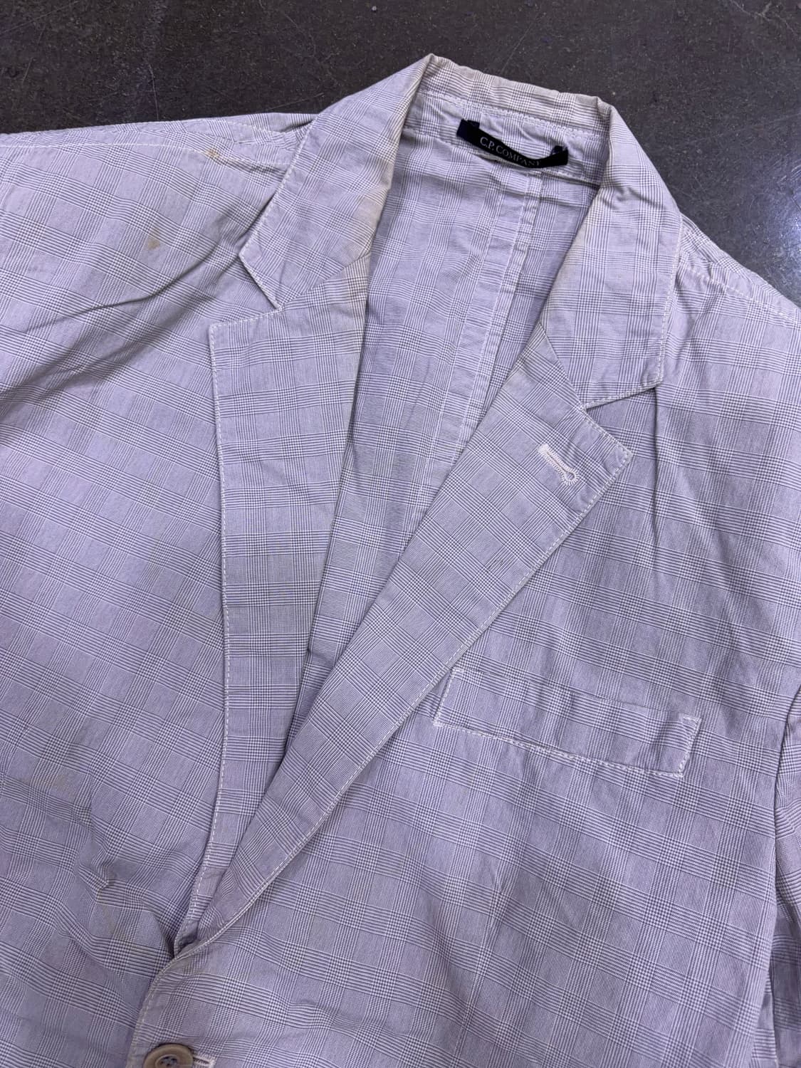 CP 컴퍼니 글렌체크 패턴 투버튼 블레이저 자켓 103 상품이미지3