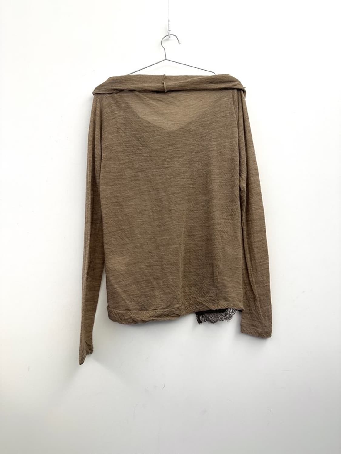 2 layered lace knit / brown 상품이미지7