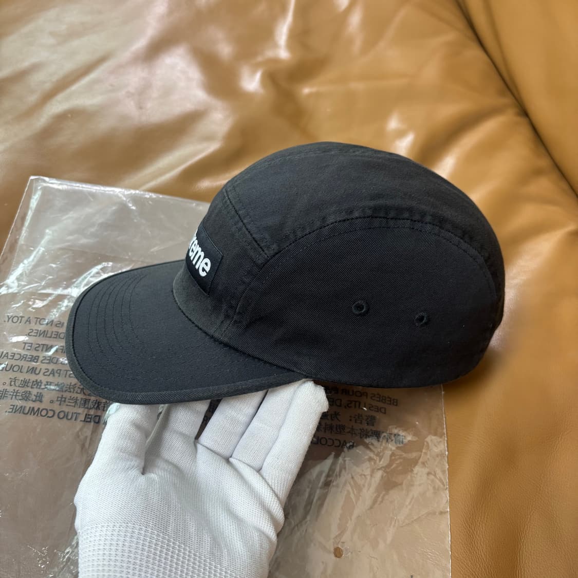 슈프림 캠프캡 모자 박스로고 블랙 상품이미지4