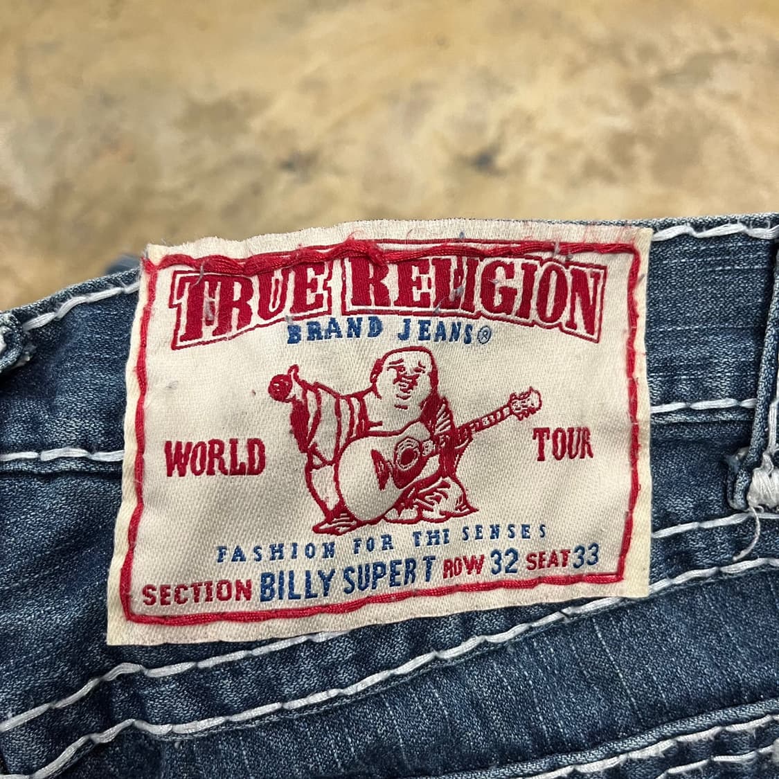 [정품/32] 트루릴리젼 스티치 데님 청바지 b17 상품이미지5