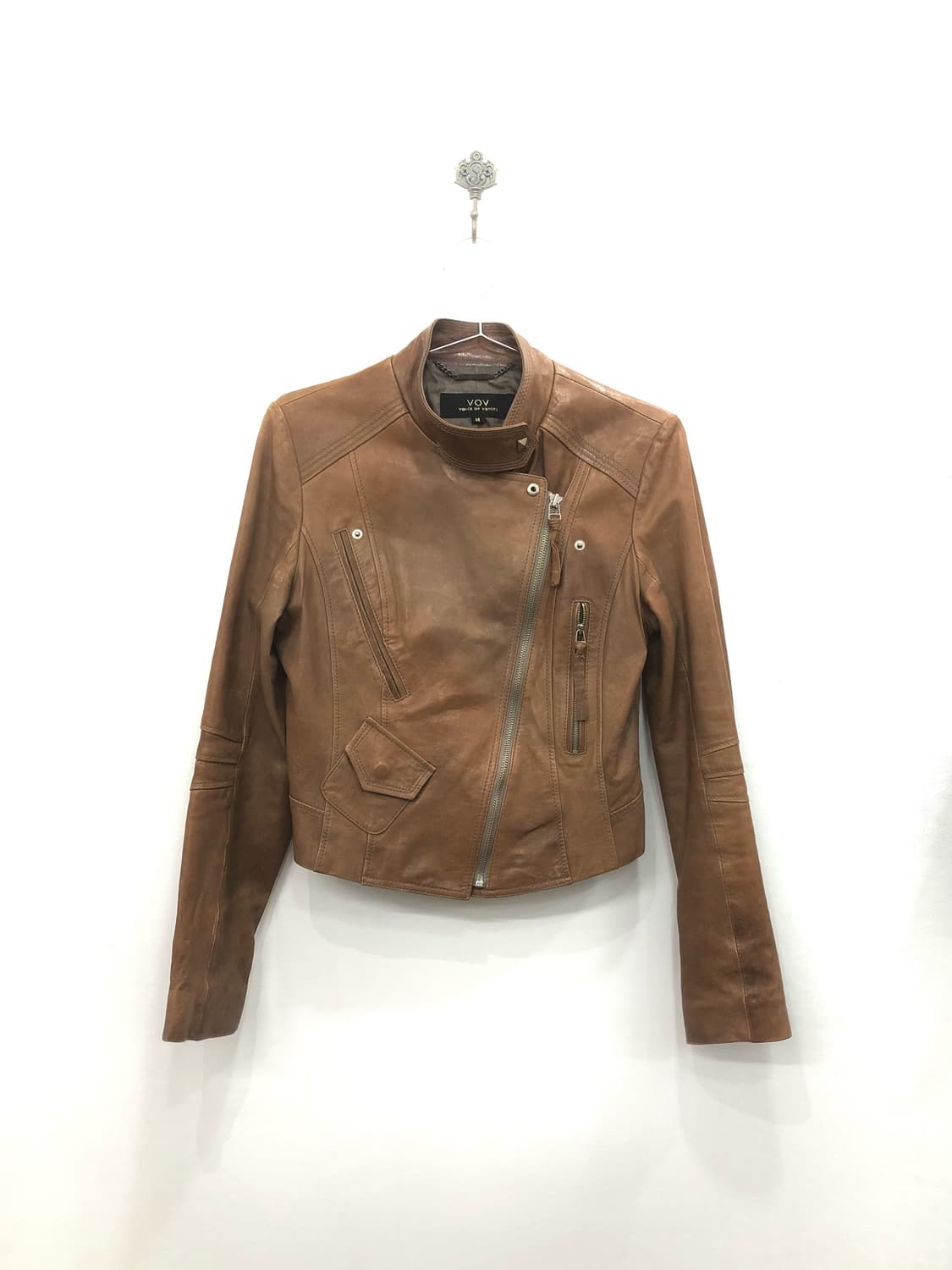 VOV brown lambskin rider jacket 상품이미지3