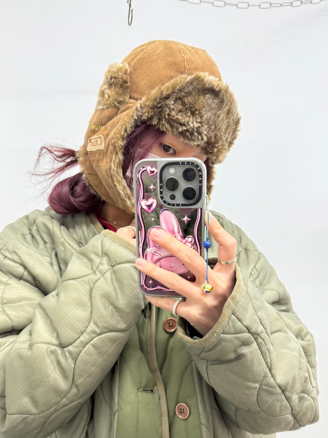 브라운 코듀로이 퍼 트루퍼햇 상품이미지3