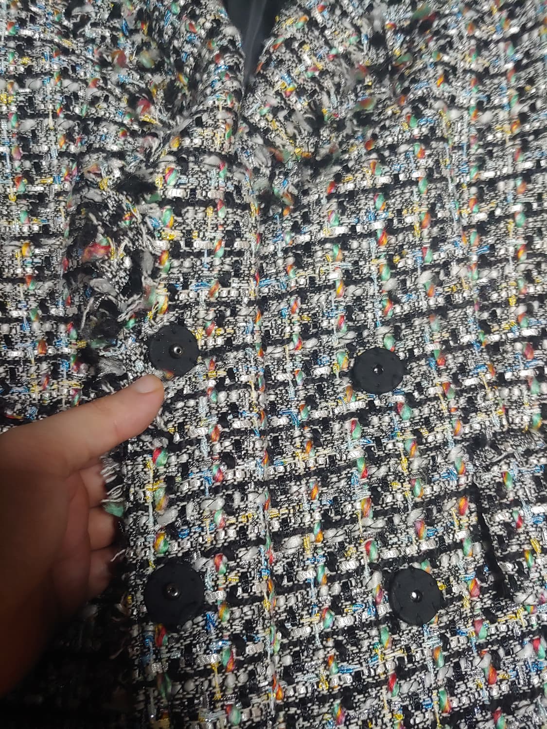 멀티컬러 트위드 재킷 77  상품이미지4