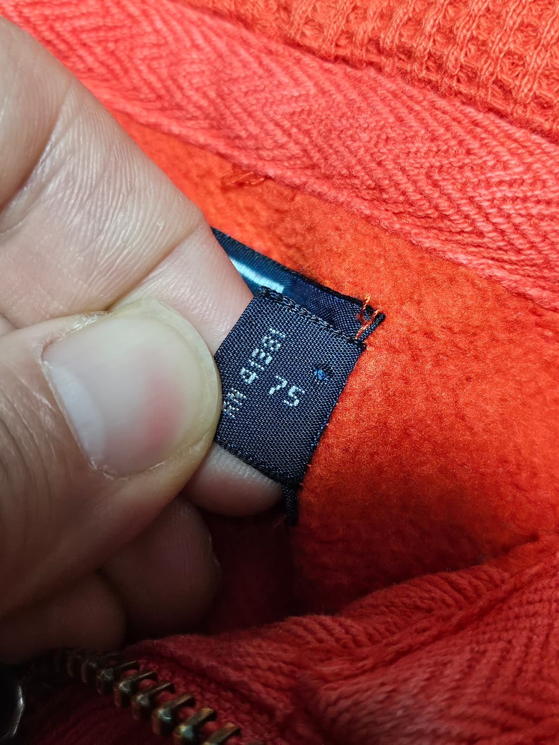 폴로랄프로렌 기모 후드 집업 오렌지 M 상품이미지6