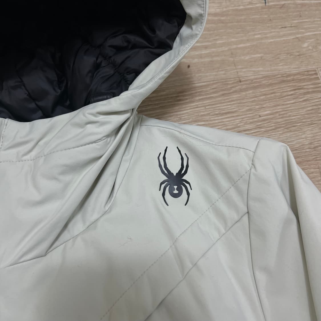 스파이더 여성 후드 우븐 롱패딩 점퍼 [크림] S/90 상품이미지4