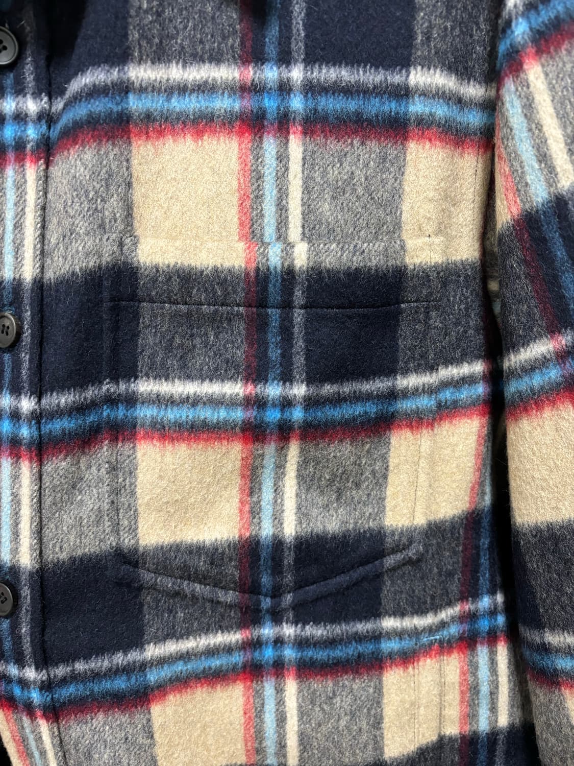 새상품급)솔리드옴므 울블렌드 퀼팅안감 오버핏 아우터셔츠자켓48 상품이미지6