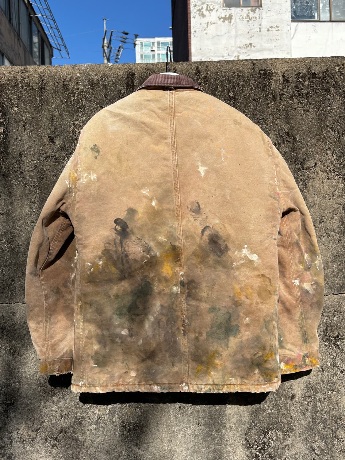 빈티지 칼하트 c26 디스트레스드 페인팅 자켓 상품이미지7