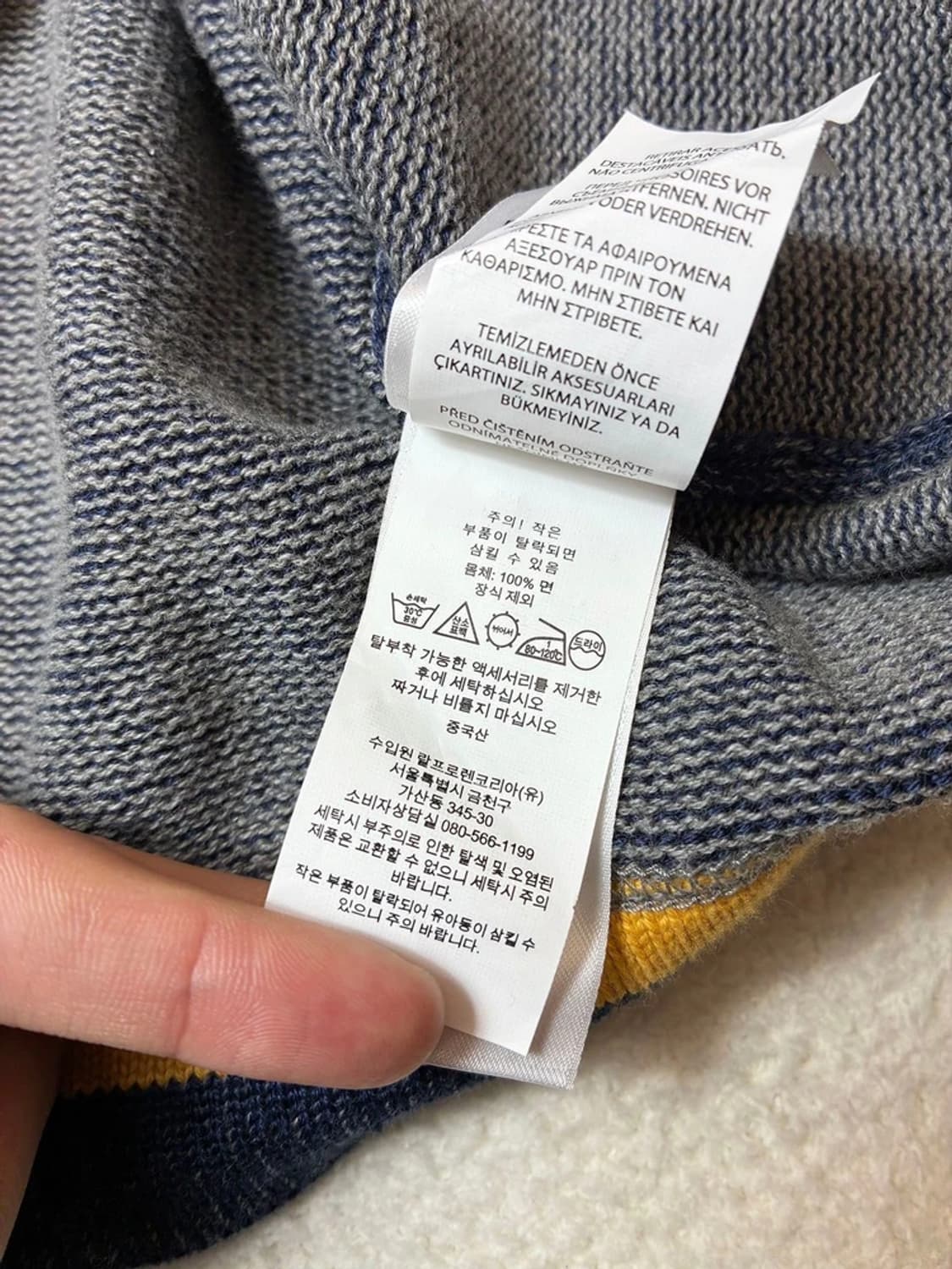 폴로 랄프로렌 00's 피그먼트 레터맨 니트 가디건 PN6371 상품이미지9