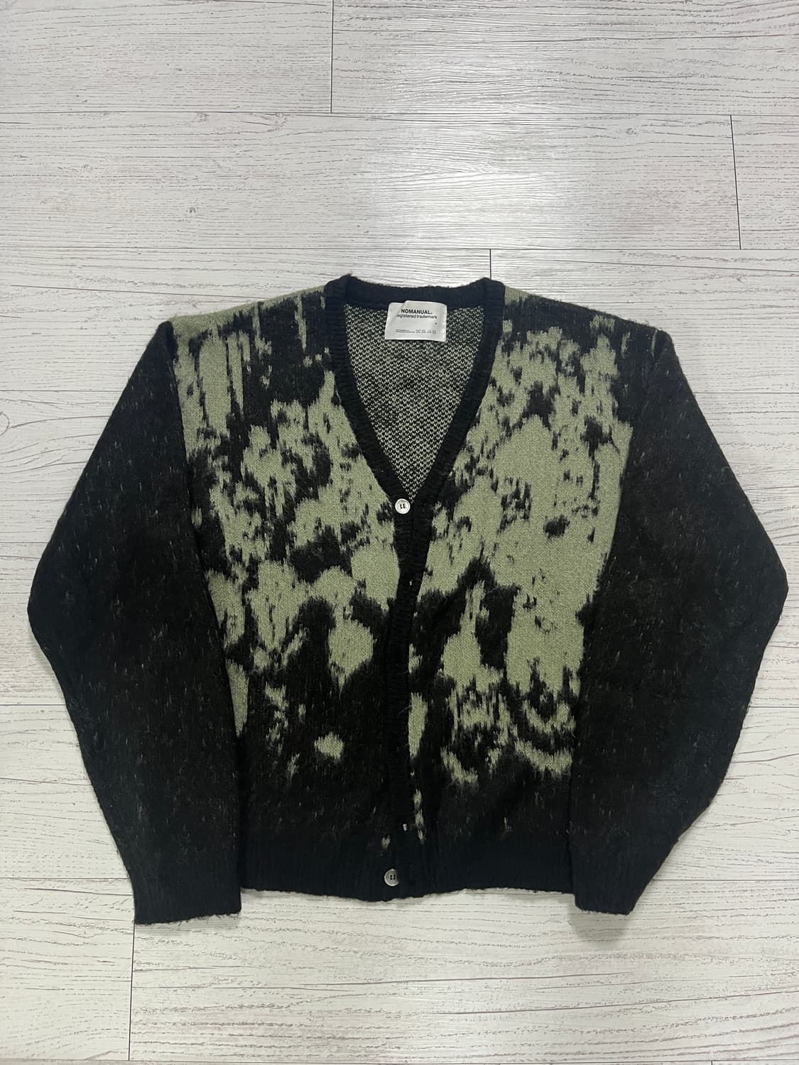 노메뉴얼 PPS 헤어리 가디건 카키 상품이미지1