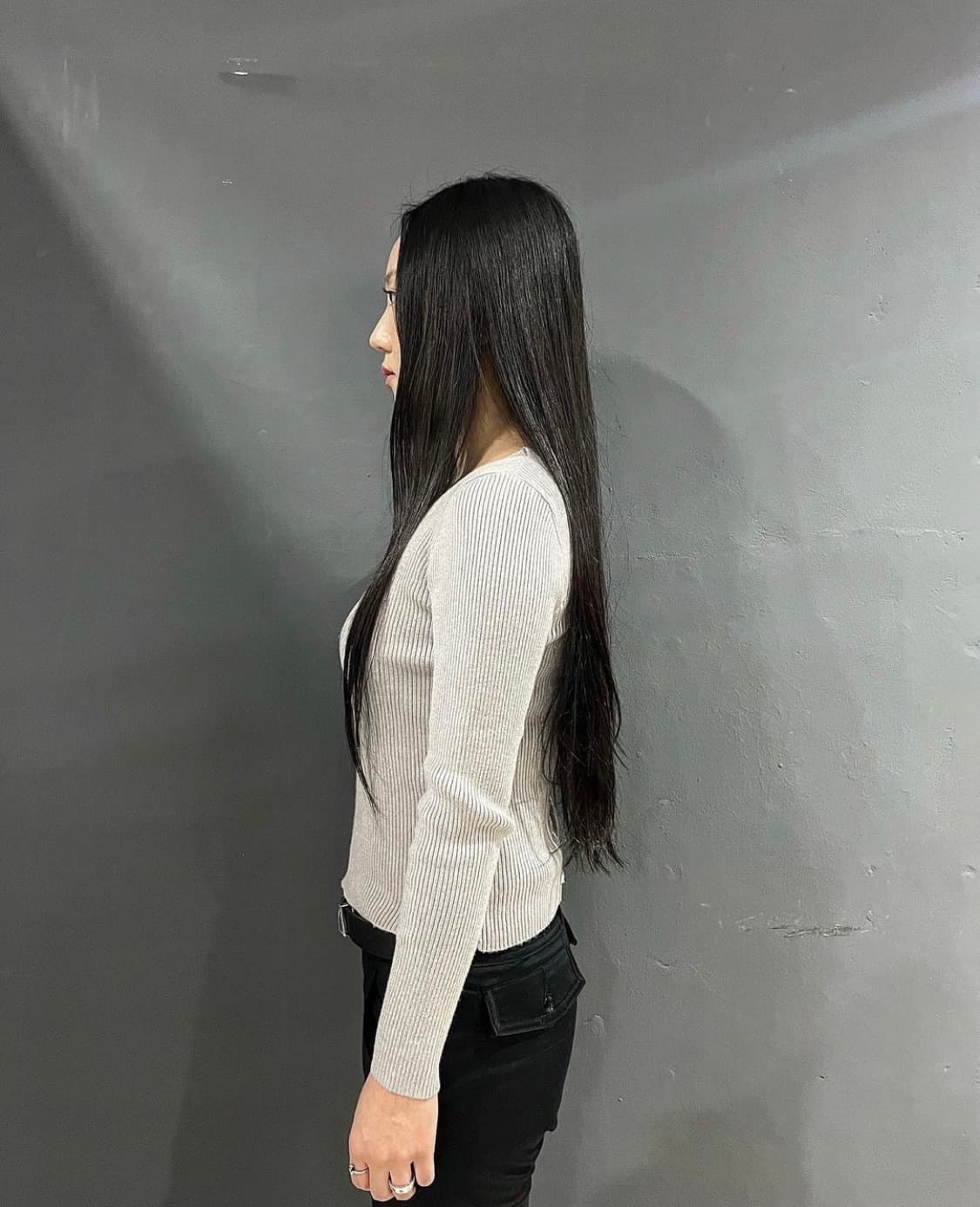 나일론 x 레이온 x 폴리 레이스업 브이넥 슬리브 상품이미지3
