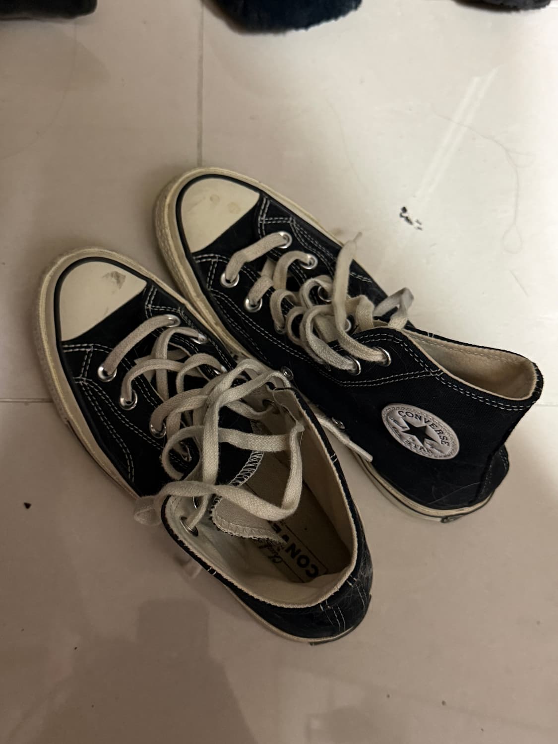 컨버스 하이 블랙 230(2.5) 상품이미지1