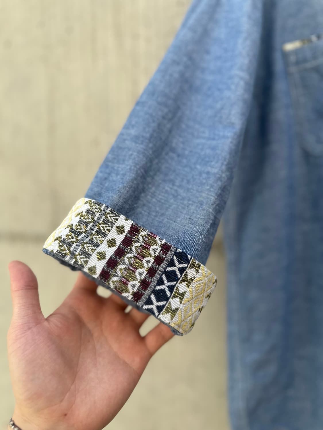 Japanese Vintage 샴브레이 셔츠 상품이미지6