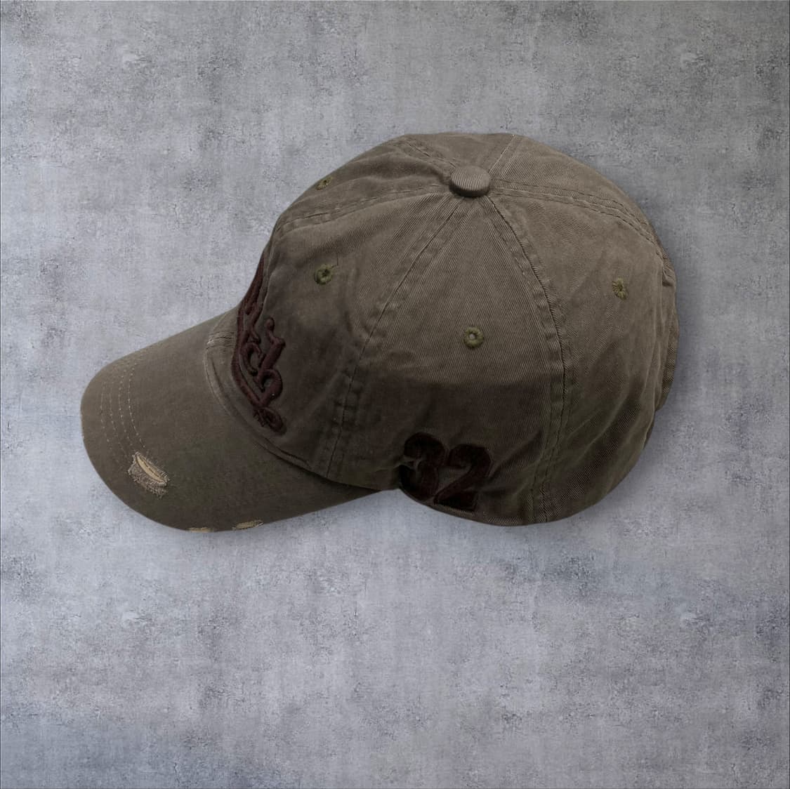 본더치 다크 브라운 컬러 베이직 로고 볼캡 상품이미지2