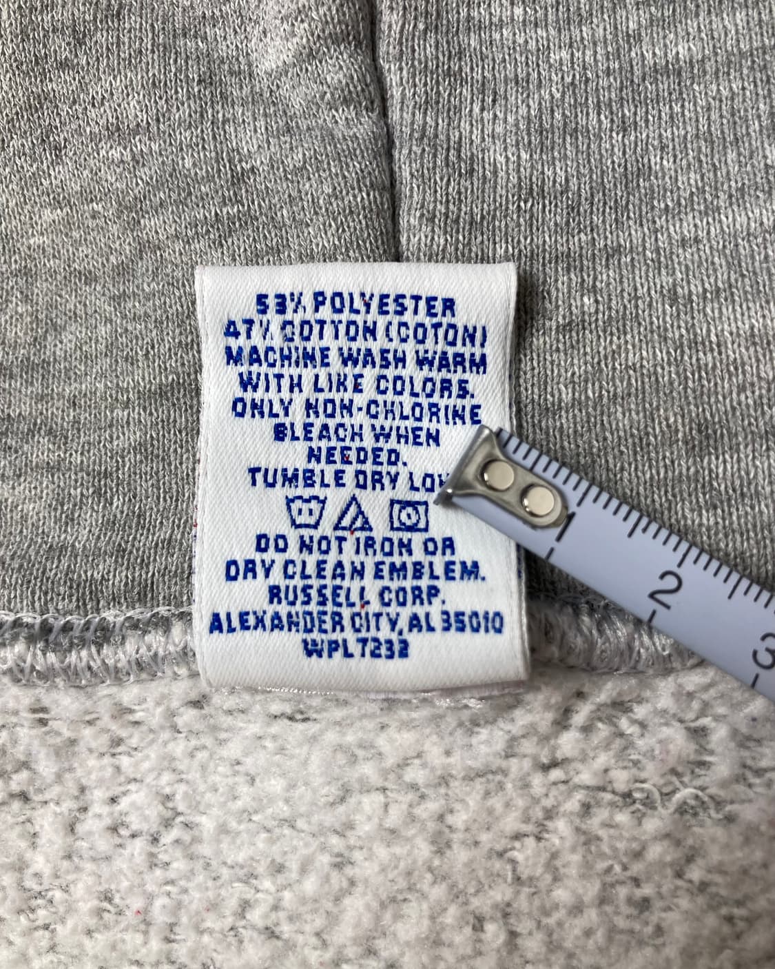 90s Russell Zip Up Hoodie (heather grey) 상품이미지4