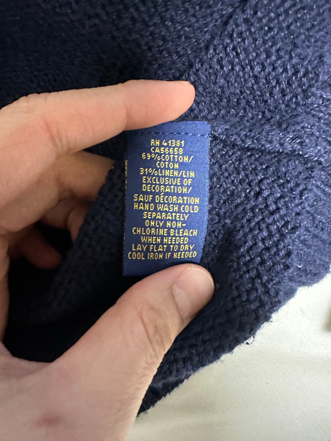 폴로 랄프로렌 곰돌이 니트 XL 네이비 상품이미지6