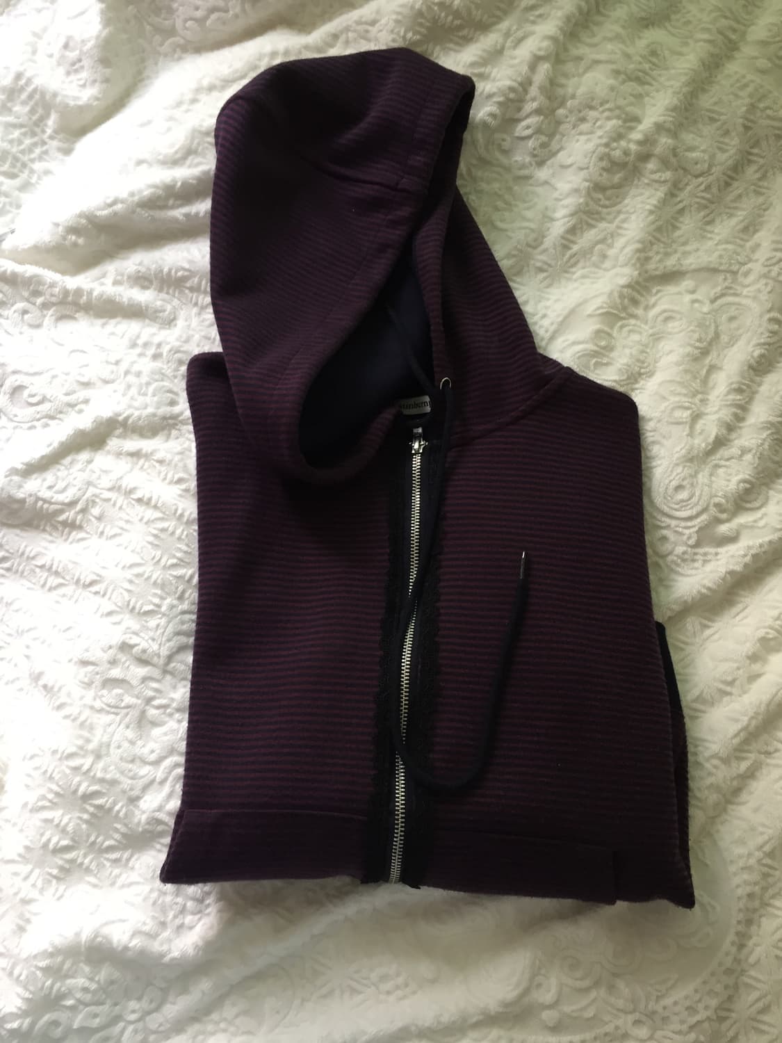 썬번프로젝트 스트라이프 레이스 후드집업 상품이미지5