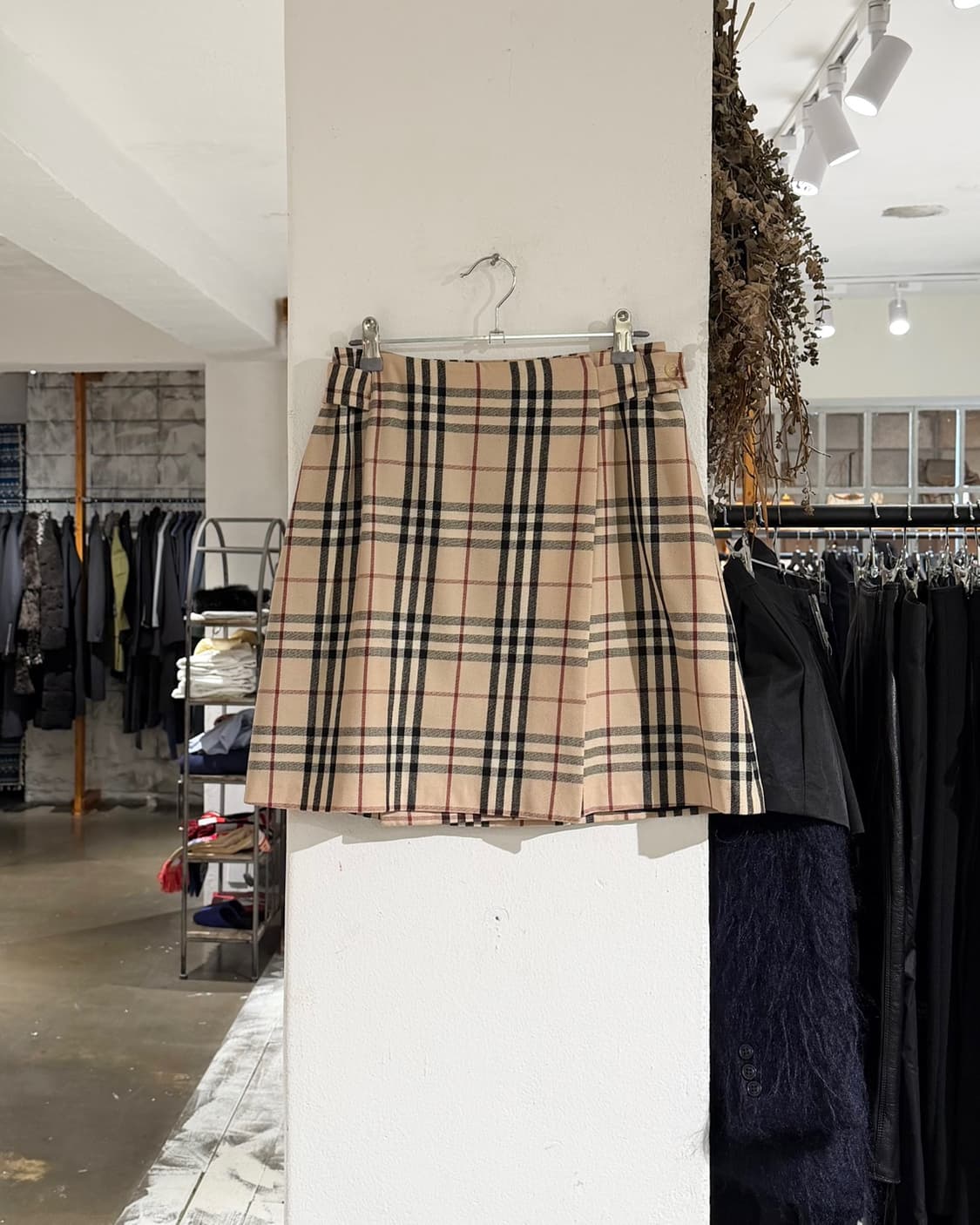 버버리 베이지 노바체크 울 미니스커트 상품이미지1