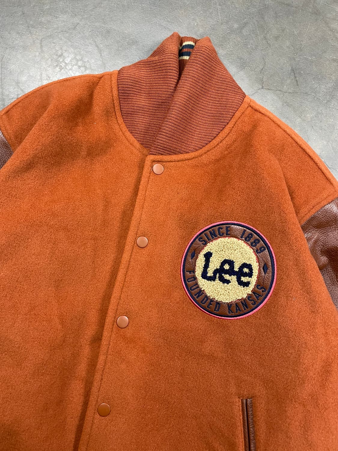 90s Lee 암홀레더 울 바시티 자켓 상품이미지2