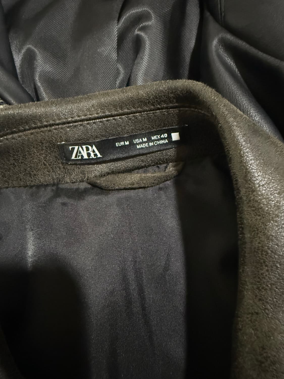 자라 레더자켓 브라운 M 상품이미지4