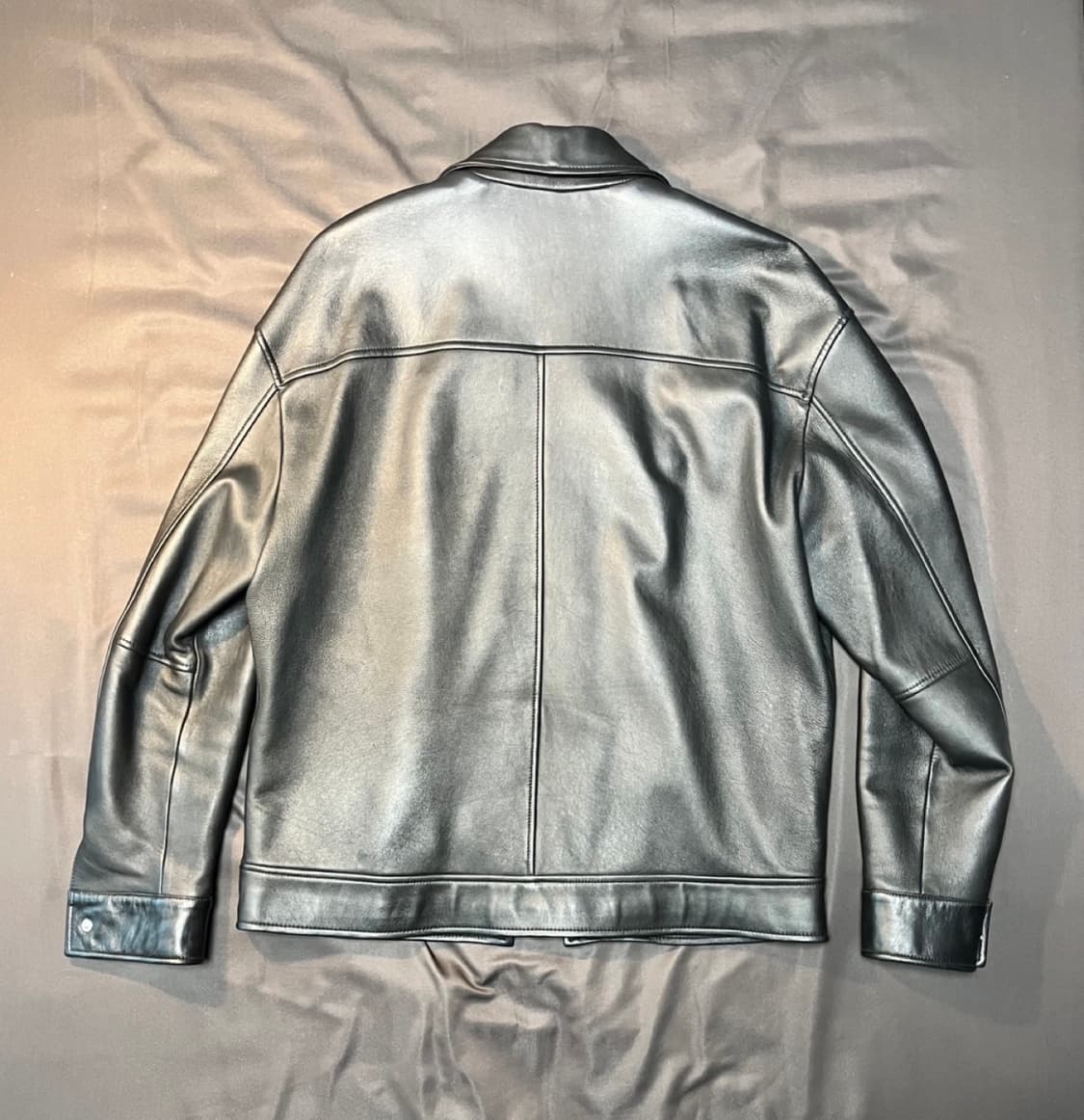 드림월드 램스킨 세미오버 싱글 라이더 자켓 상품이미지7