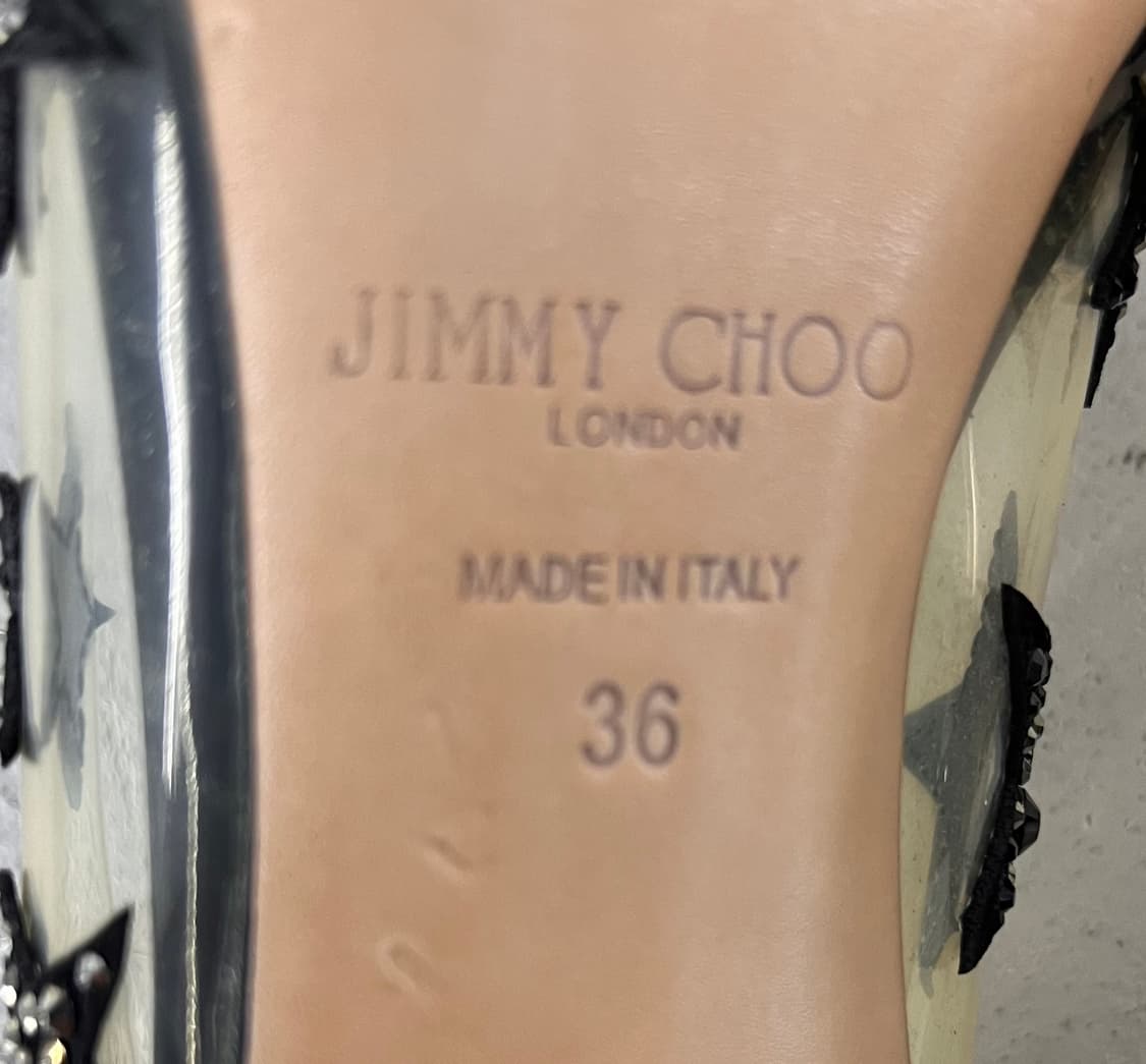 지미추 블랙 크리스탈 스타 스터드 힐 36 상품이미지8