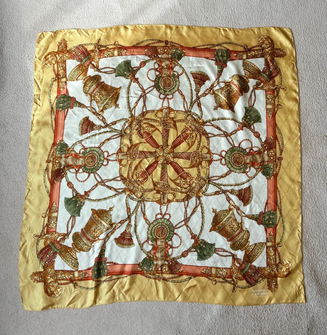 나자레노 가브리엘리 이탈리아 명품 빈티지 실크 대형 스카프 상품이미지1