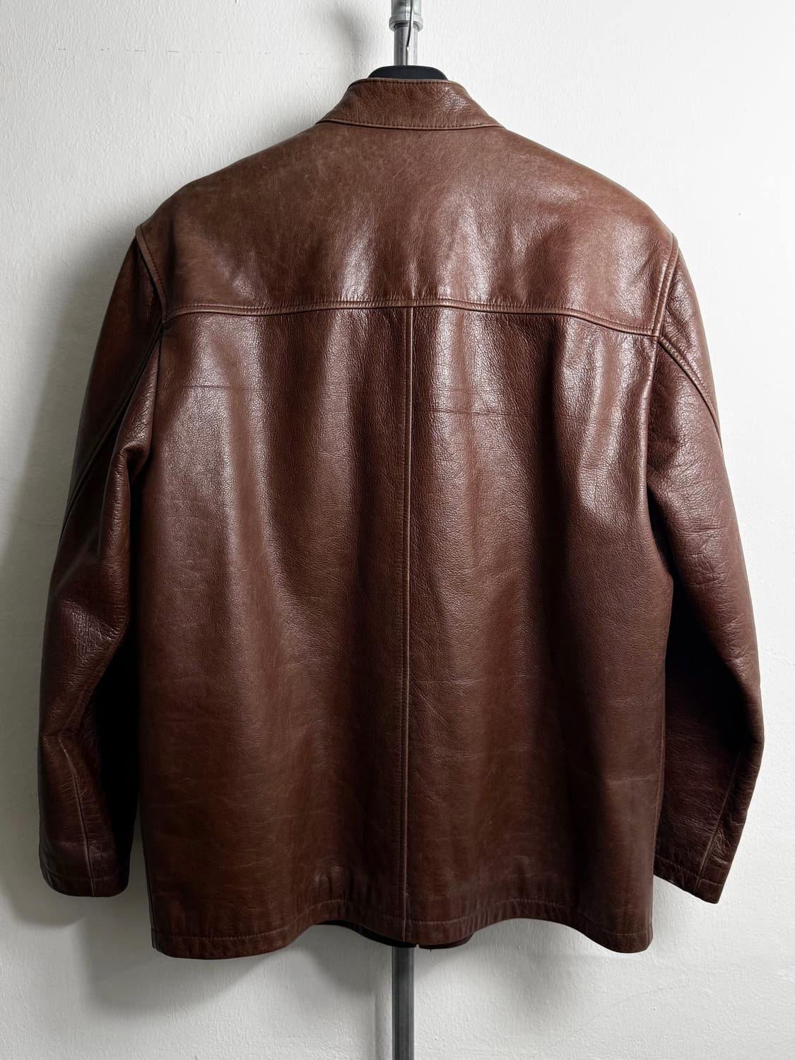 Vintage Cowhide Leather Zip Up Jacket 상품이미지4