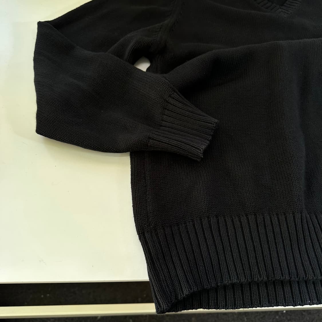 L 폴로 랄프로렌 블랙 브이넥 면 니트 상품이미지6