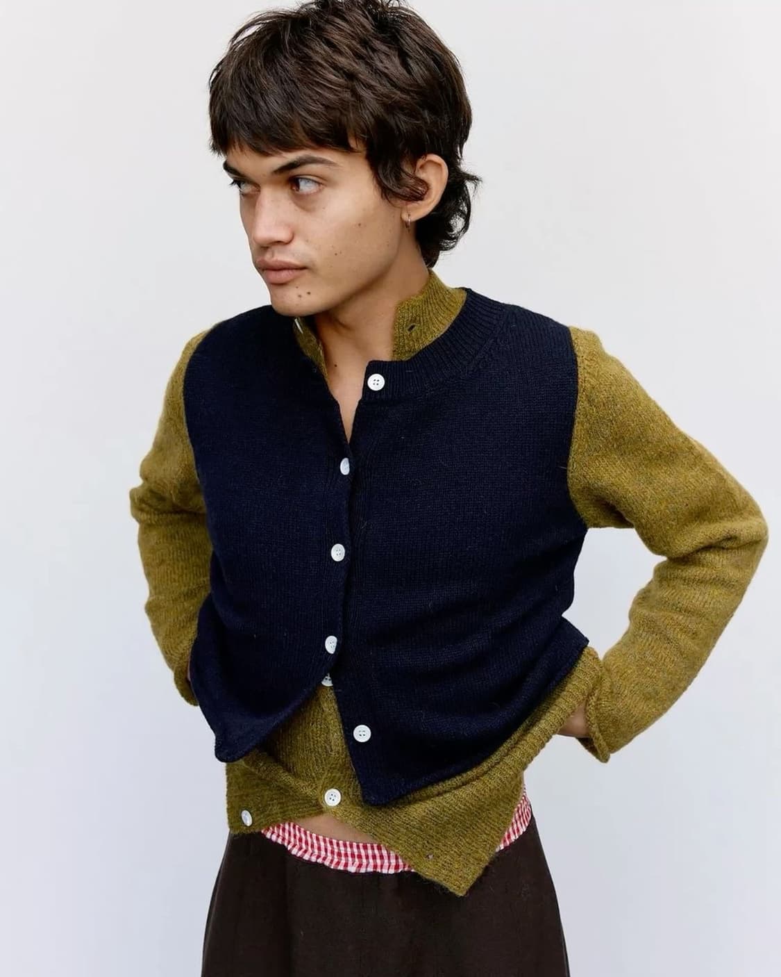 나마체코 레이어드 가디건 상품이미지2